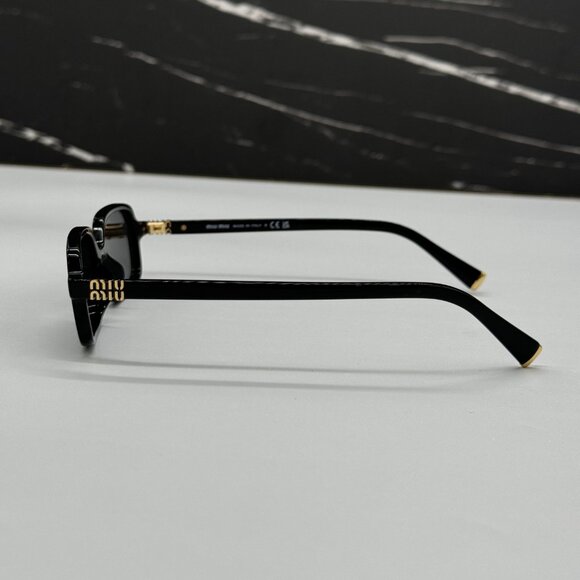 NEW MIU MIU SQUARE BLACK WOMEN SUNGLASSES MU11ZS 16K5S0 MIU MIU MU11ZSF - Picture 8 of 13